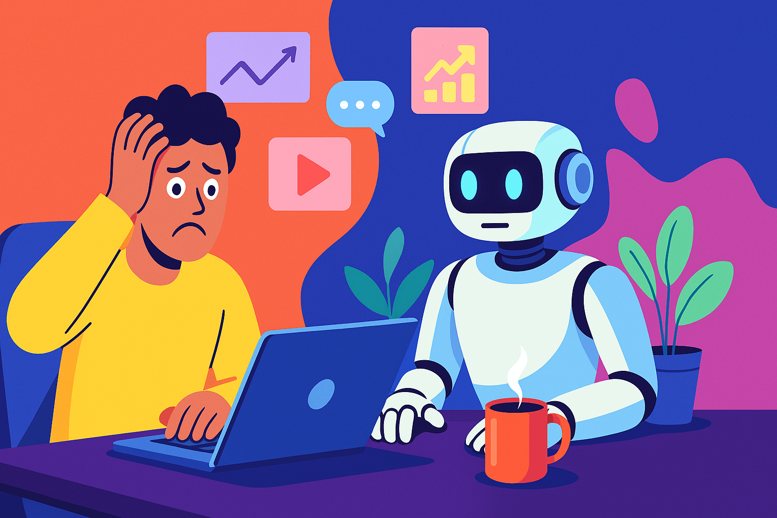 Will AI replace Digital Marketers: Should You Start Panicking or Keep Sipping Coffee?