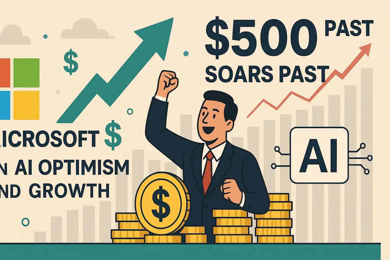 Microsoft Stock Soars Past $500 on AI Optimism and Growth