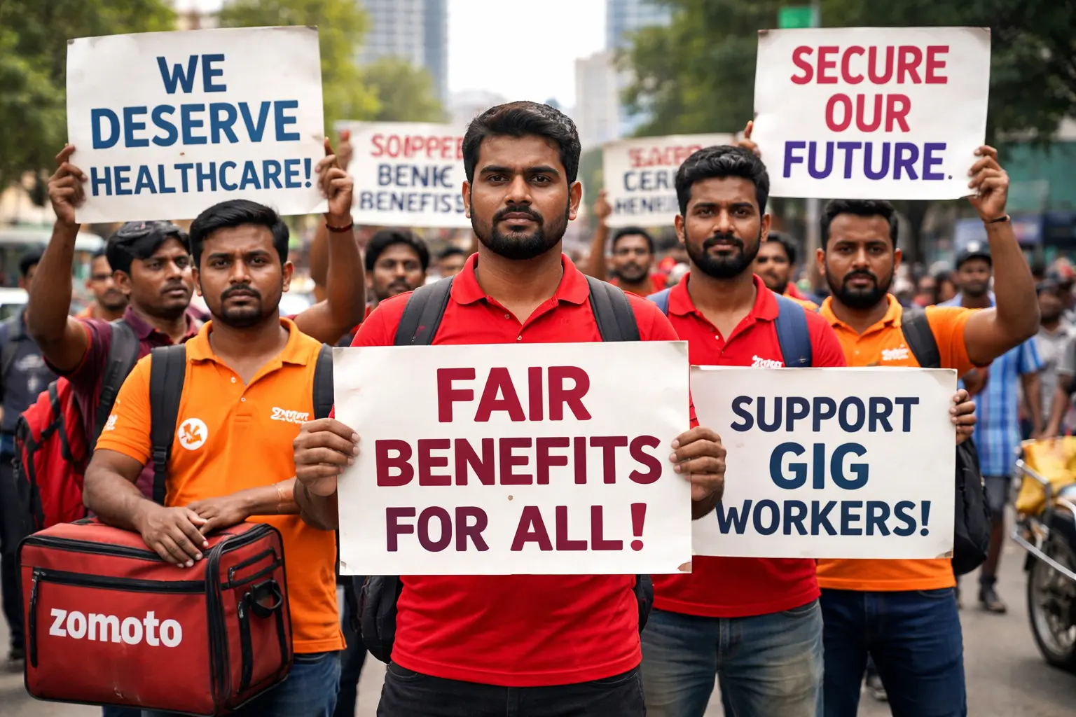 Gig Workers Demand Benefits After Zomato CEO’s Claim