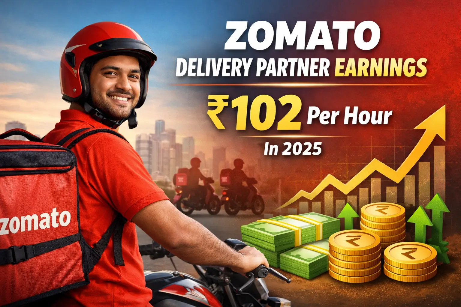 Zomato Delivery Partner Earnings Rise to ₹102 Per Hour, Says CEO Deepinder Goyal