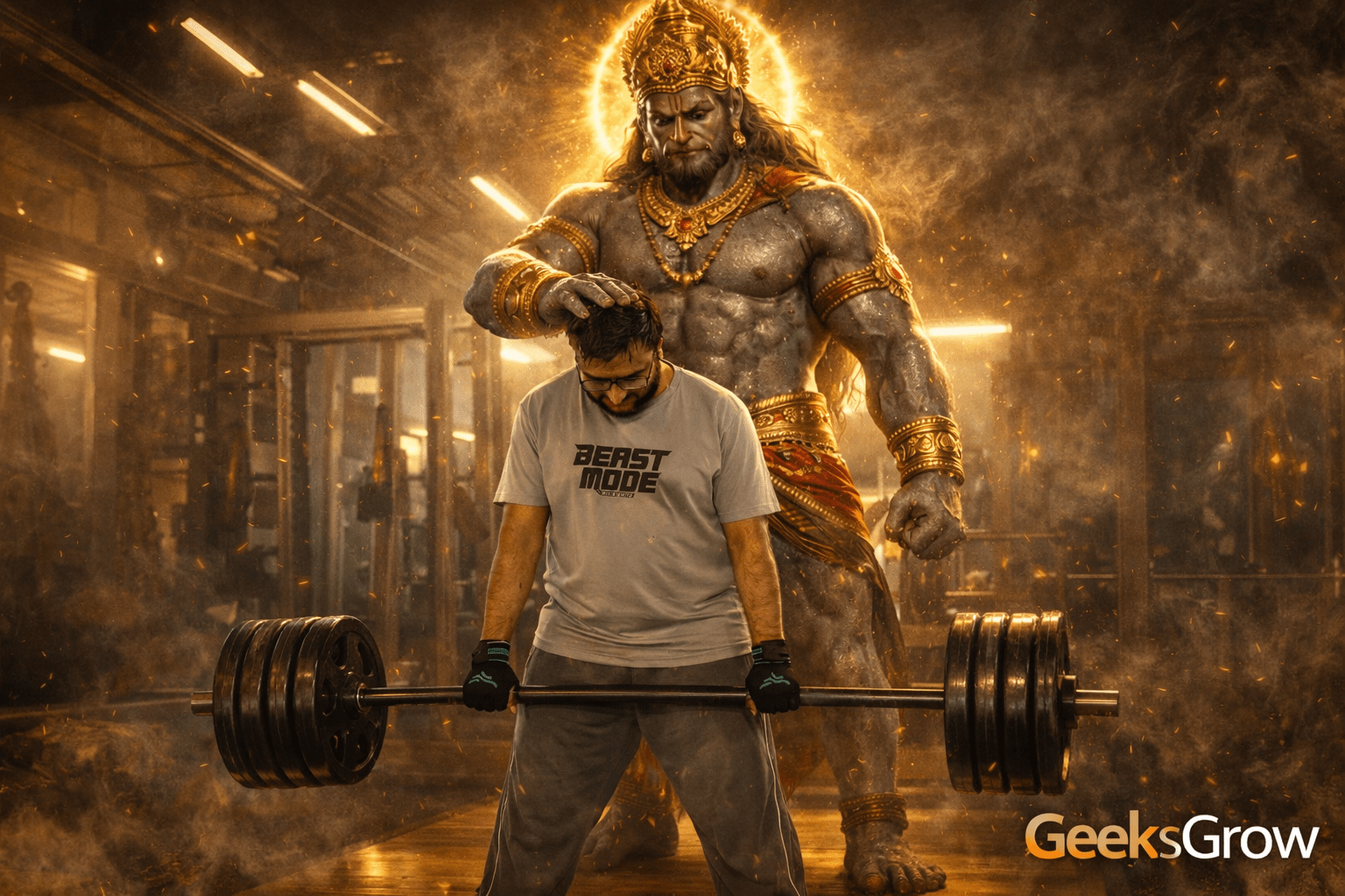 Hanuman AI Gym Edit Prompt for Cinematic Fitness Visuals